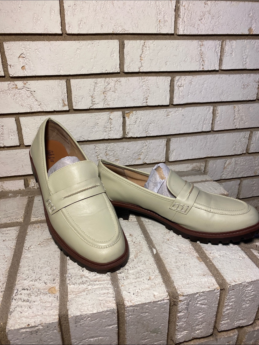 Women’s Cream Penny Loafers - Classic Leather Slip-Ons